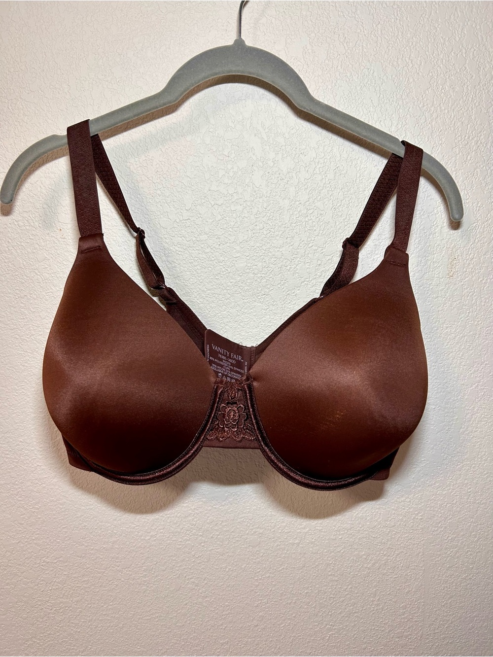 Vanity Fair Full Coverage Underwire Bra Back Smoother, Brown